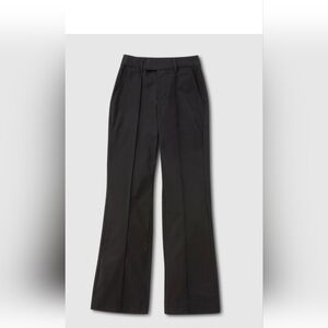 Women's Black Chino Flare High Rise Stretch Pants Professional Style